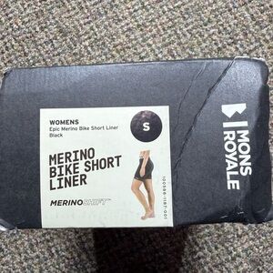 Mons Royale Merino Bike Short Liner - Black, Womens Small, New